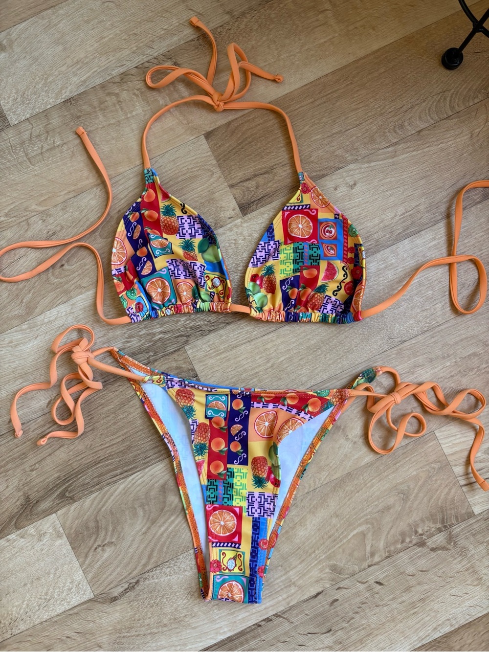 Multi-colored bikini set